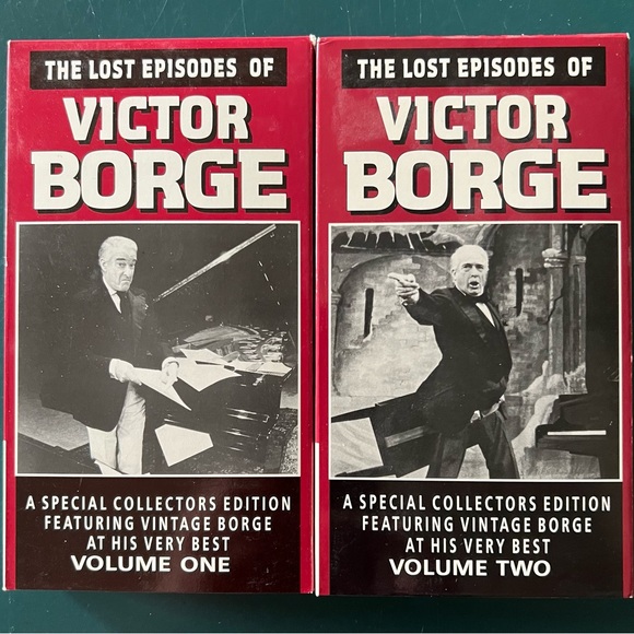 Set of 2 VHS tapes: The Lost Episodes of Victor Borge. Funny Comic Music Piano - Picture 1 of 3